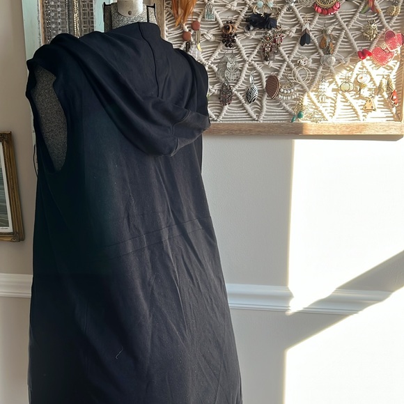 Hooded black open cardigan with pockets! Size XL - Picture 3 of 7